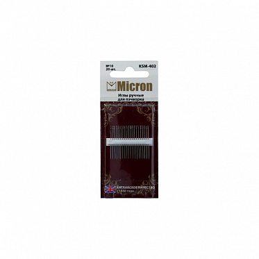 Иглы Micron для шитья ручные для пэчворка (уп.20 шт) 47-402КSМ купить {в городе}